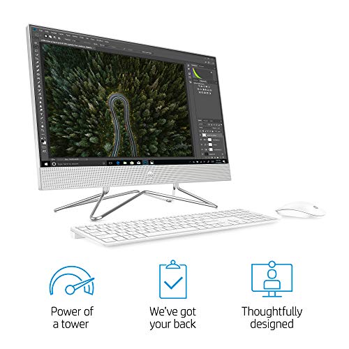 HP 24-inch All-in-One Touchscreen Desktop Computer, Intel Core i7-1065G7 Processor, 16 GB RAM, 512 GB SSD, Windows 10 Home (24-dp0180, Silver)