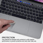 FORITO Palm Rest Cover Skin with Trackpad Protector Compatible with MacBook Pro 15 Inch 2019 2018 2017 or 2016 Released Model A1707 A1990 with Touch Bar (Space Gray)