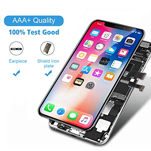 for iPhone Xs Screen Replacement Touch Screen Display Digitizer iPhone Xs Frame Assembly Repair Tool + Adhesive Strips Compatible with Model A1920, A2097, A2098,A2099, A2100