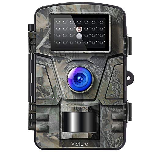 Victure Trail Game Camera 16MP with Night Vision Motion Activated 1080P Hunting Cameras with Low Glow and Upgraded Waterproof IP66 for Outdoor Wildlife Watching