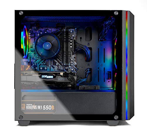 Skytech Chronos Mini Gaming PC Desktop - AMD Ryzen 3 3100, NVIDIA GTX 1650 Super 4GB, 8GB DDR4, 500GB SSD, A320 Motherboard, 550 Watt Bronze