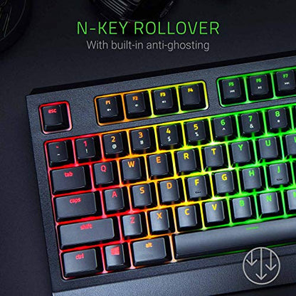 Razer BlackWidow Mechanical Gaming Keyboard: Green Mechanical Switches - Tactile & Clicky - Chroma RGB Lighting - Anti-Ghosting - Programmable Macro Functionality