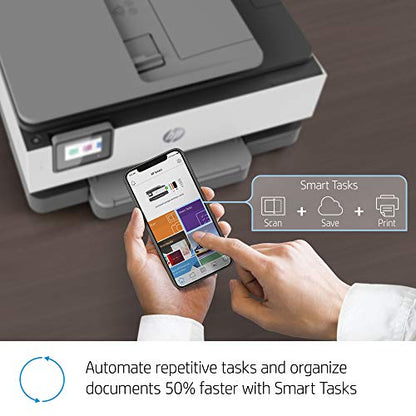 HP OfficeJet Pro 8025 All-in-One Wireless Printer, Smart Home Office Productivity, HP Instant Ink, Works with Alexa (1KR57A)