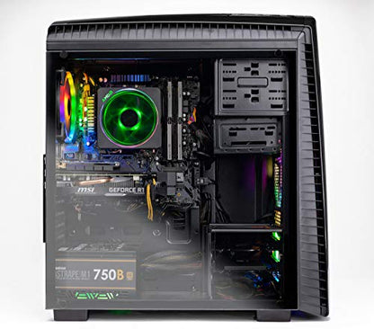 SkyTech Shadow II Gaming Computer PC Desktop – Ryzen 7 2700 8-Core 3.2 GHz, NVIDIA GeForce RTX 2060 6G, 500G SSD, 16GB DDR4, RGB, AC WiFi, Windows 10 Home 64-bit