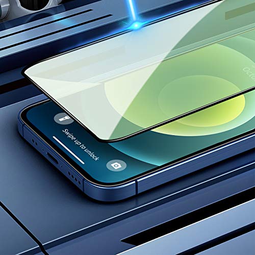 KAIOOQI Green Light Eye Protection Screen Protector for iPhone12 pro,Anti Blue Light Anti UV,HD Clear Tempered Glass Film Anti-Scratch [Edge to Edge Coverage]