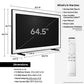 SAMSUNG 65-inch Class FRAME QLED LS03 Series - 4K UHD Dual LED Quantum HDR Smart TV with Alexa Built-in (QN65LS03TAFXZA, 2020 Model)