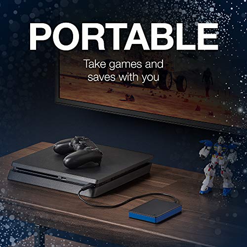 Seagate Game Drive 4TB External Hard Drive Portable HDD - Compatible With PS4 (STGD4000400) blue