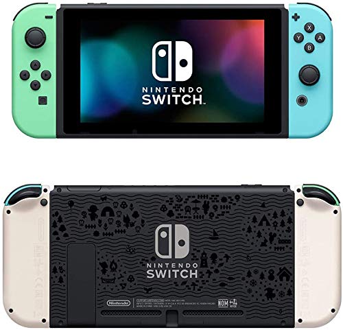 Newest Nintendo Switch - Animal Crossing: New Horizons Edition 32GB Console - Pastel Green and Blue Joy-Con -6.2" Touchscreen LCD Display-GM 69 Value13-in-1 Supper Kit Case
