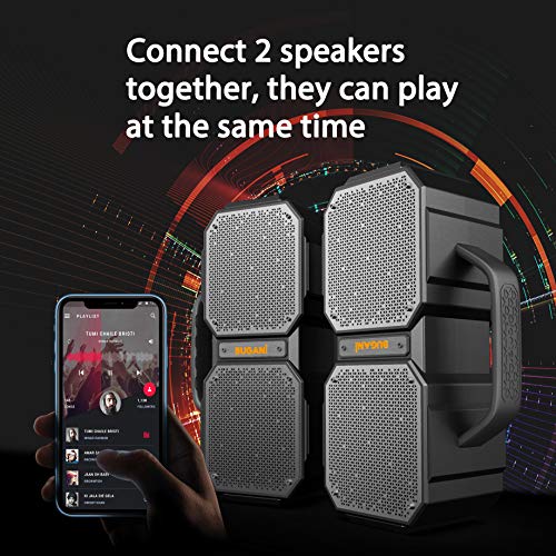 BUGANI Bluetooth Speaker, M83 Portable Bluetooth Speakers 5.0, 40W Super Power, Rich Woofer, Stereo Loud. Outdoor Bluetooth Speaker Suitable for Family Gatherings and Outdoor Travel