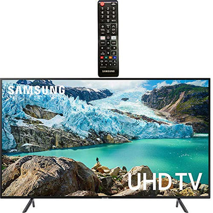 Samsung Smart TV 58” inch 4K UHD Flat Screen TV (UN58RU7100FXZA) with HDR, Google, Apple & Alexa Compatible + Remote with Netflix & Prime Buttons for Samsung TV