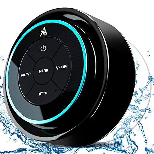 XLeader SoundAngel Mate - Premium 5W Shower Speaker IPX7 Certified Waterproof Bluetooth Speaker with Suction Cup, 3D Crystal Sound & Bass, Perfect Mini Wireless Speakers for iPhone iPad Pool Bathroom