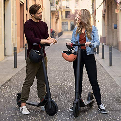 Segway Ninebot E22 Electric Kick Scooter, Upgraded Motor Power, 9-inch Dual Density Tires, Lightweight and Foldable, Dark Grey