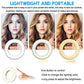 Selfie Ring Light, Rechargeable Clip on Mini Ring Light LED Selfie Fill Light with 3 Light Modes Adjustable Brightness, Ring Light for Phone Laptop Computer Camera, Girl Makes Up