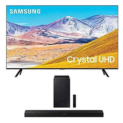 SAMSUNG 55-Inch Class Crystal UHD TU-8000 Series - 4K UHD HDR Smart TV with Alexa Built-in + HW-T550 2.1ch Soundbar with Dolby Audio/DTS Virtual:X (2020)