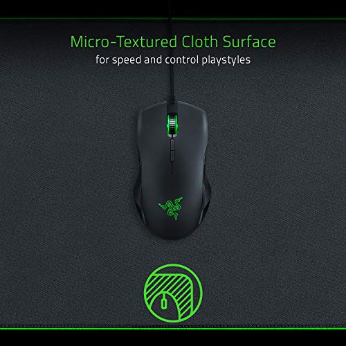 Razer Goliathus Extended Chroma Gaming Mousepad: Customizable Chroma RGB Lighting, Soft, Cloth Material, Balanced Control & Speed, Non-Slip Rubber Base, Classic Black