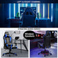 Gtracing Gaming Chair with Bluetooth Speakers Music Video Game Chair Audio Ergonomic Design Heavy Duty Office Computer Desk Chair Gt890M,Blue