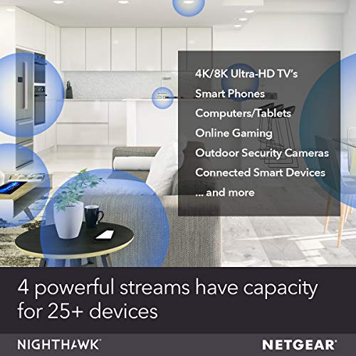 NETGEAR Nighthawk Whole Home Mesh WiFi 6 System (MK62) - AX1800 router with 1 satellite extender, coverage up to 3,000 sq. ft. and 25+ devices