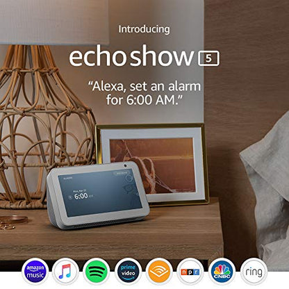 Echo Show 5 -- Smart display with Alexa – stay connected with video calling - Sandstone