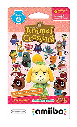 Nintendo Animal Crossing amiibo Cards Series 1, 2, 3, 4 for Nintendo Wii U and 3DS, 1-Pack (6 Cards/Pack) (Bundle) Includes 24 Cards Total