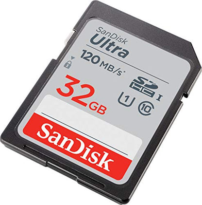 SanDisk 32GB Ultra SDHC UHS-I Memory Card - 120MB/s, C10, U1, Full HD, SD Card - SDSDUN4-032G-GN6IN