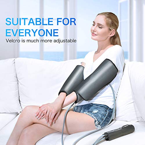 Compression Leg and Foot Massager with Heat - Calf Air Massager for Circulation - Massage for Arm, Leg, Calf - Support Calves Foot Pain, Pregnancy - Relax Gifts for Women,Men,Mom,Dad