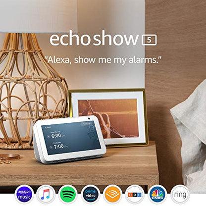 Echo Show 5 -- Smart display with Alexa – stay connected with video calling - Sandstone