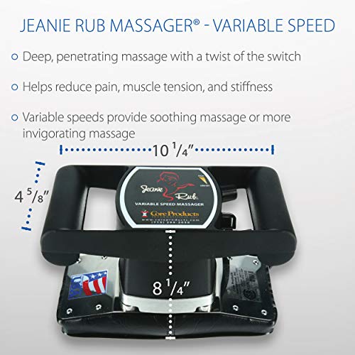 Core Products Jeanie Rub Variable Speed Massager, Deep Tissue Massage, Orbital Action for Back & Body, Professional Quality