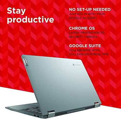 Lenovo Chromebook Flex 5 13" Laptop, FHD (1920 x 1080) Touch Display, Intel Core i3-10110U Processor, 4GB DDR4 Onboard RAM, 64GB SSD, Intel Integrated Graphics, Chrome OS, 82B80006UX, Graphite Grey