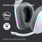 Logitech G733 Lightspeed Wireless Gaming Headset with Suspension Headband, LIGHTSYNC RGB, Blue VO!CE mic Technology and PRO-G Audio Drivers - White
