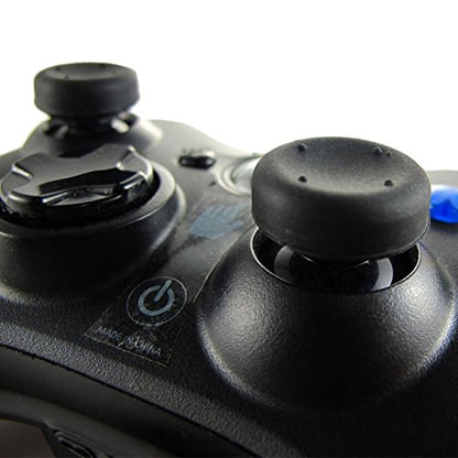 VizGiz 8PCS Enhanced Height Rubber Silicone Cap Thumbstick Thumb Stick Covers Case Skin Joystick Grip Grips For Sony PlayStation 4 PS PS4 Accessories Games Wireless Controller Pro ( Black 4 Pair )