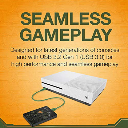 Seagate Game Drive for Xbox Halo - Master Chief LE 5TB External Hard Drive Portable HDD - USB 3.2 Gen 1 Designed for Xbox One, Xbox Series X, and Xbox Series S (STEA5000406)