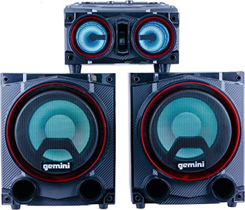 Gemini GSYS-2000 Home Party and Theater Audio System with 2000W Dual 8" Woofers Speakers, Bluetooth, Media Player, FM Radio, USB/SD Playback