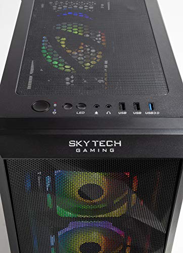 Skytech Chronos Mini Gaming PC Desktop - AMD Ryzen 3 3100, NVIDIA GTX 1650 Super 4GB, 8GB DDR4, 500GB SSD, A320 Motherboard, 550 Watt Bronze