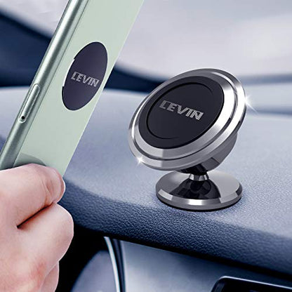 Universal Magnetic Phone Car Mount - LEVIN 360°Rotation Magnetic Cell Phone Holder for Car GPS Compatible with Phone 11 Pro Xs Max X XR Samsung Note 10 9 S10 S9 Plus and Tablets Under 13 Inches