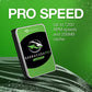 Seagate Barracuda Pro Performance Internal Hard Drive SATA HDD 14TB 6GB/s 256MB Cache 3.5-Inch - Frustration Free Packaging (ST14000DM001)