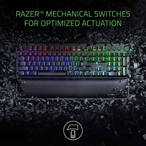 Razer BlackWidow Elite Mechanical Gaming Keyboard: Orange Mechanical Switches - Tactile & Silent - Chroma RGB Lighting & Goliathus Extended Chroma Gaming Mousepad: Chroma RGB Lighting, Classic Black