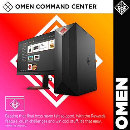 Omen by HP Obelisk Gaming Desktop Computer, Intel Core i5-9400F Processor, NVIDIA GeForce GTX 1660 6 GB, HyperX 8 GB RAM, 512 GB SSD, VR Ready, Windows 10 Home (875-0120, Black)