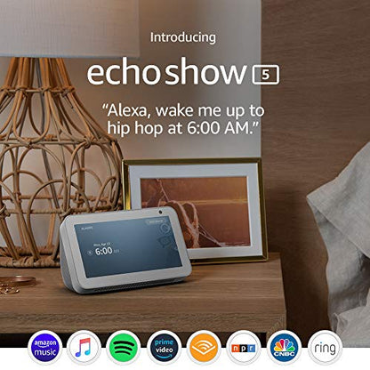 Echo Show 5 -- Smart display with Alexa – stay connected with video calling - Sandstone