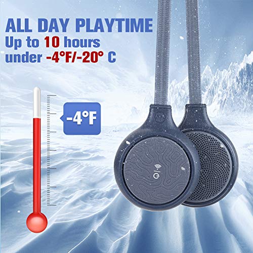OutdoorMaster Wireless Bluetooth 5.0 Helmet Drop-in Headphones HD Speaker Chip Compatible with Audio-ready Helmet with Built-in Mic for Skiing & Snowboarding Easy Control Buttons IP45 Sweat-resistance