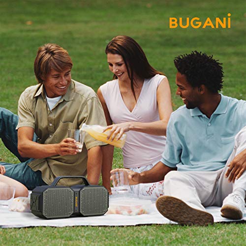 BUGANI Bluetooth Speaker, M83 Portable Bluetooth Speakers 5.0, 40W Super Power, Rich Woofer, Stereo Loud. Outdoor Bluetooth Speaker Suitable for Family Gatherings and Outdoor Travel