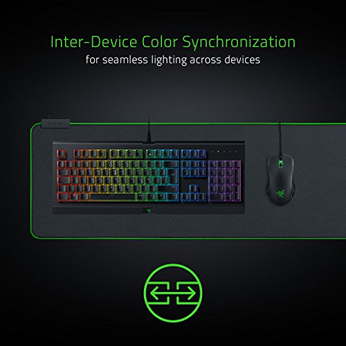 Razer Goliathus Extended Chroma Gaming Mousepad: Customizable Chroma RGB Lighting, Soft, Cloth Material, Balanced Control & Speed, Non-Slip Rubber Base, Classic Black