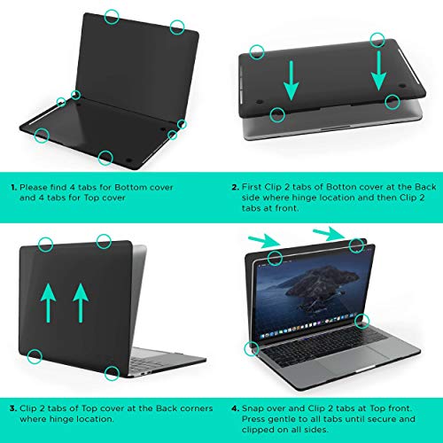 Kuzy MacBook Pro 15 inch Case 2019 2018 2017 2016 Release A1990 A1707, Hard Plastic Shell Cover for MacBook Pro 15 case with Touch Bar Soft Touch, Aqua