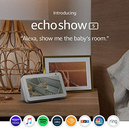 Echo Show 5 -- Smart display with Alexa – stay connected with video calling - Sandstone