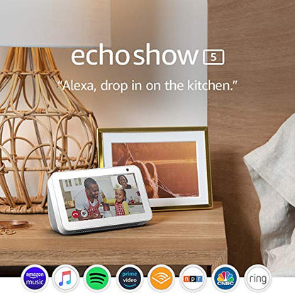 Echo Show 5 -- Smart display with Alexa – stay connected with video calling - Sandstone