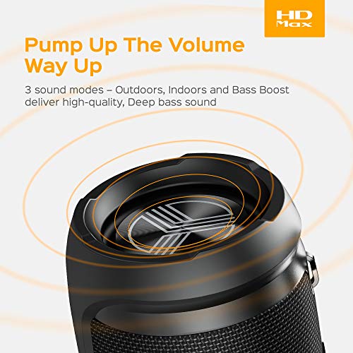 TREBLAB HD-Max - Big Loud Bluetooth Speaker - 50W, 20H Battery, Powerbank, TWS, IPX6 Waterproof | Loud Portable Speaker with Deep Bass | Wireless Outdoor Speakers w/Type-C Connector & Carrying Strap