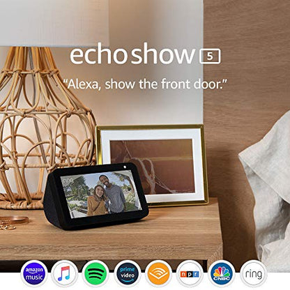 Echo Show 5 -- Smart display with Alexa – stay connected with video calling - Charcoal