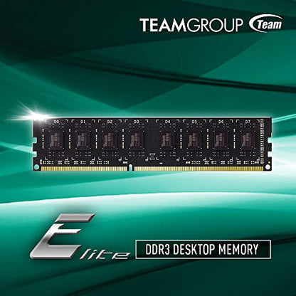 TEAMGROUP Elite DDR3 16GB Kit (2 x 8GB) 1600MHz (PC3-12800) CL11 Unbuffered Non-ECC 1.5V UDIMM 240 Pin PC Computer Desktop Memory Module Ram Upgrade - TED316G1600C11DC01-16GB Kit (2 x 8GB)