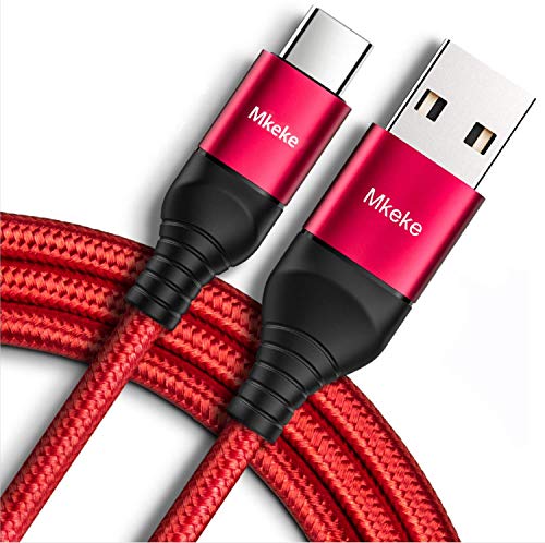 USB C Cable, Mkeke USB Type C Charger Cable Fast Charging [3-Pack,1/1.5/1.8M] Type C Charging Cable Nylon Braided