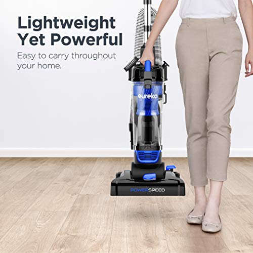 Eureka PowerSpeed Lightweight Powerful Pet Upright Vacuum Cleaner, for Carpet and Hard Floor, Suction with Upgrated Cyclone, New Model