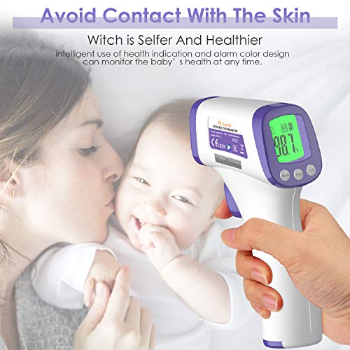 Infrared Forehead Thermometer for Adults, BLScode Digital Contactless Thermometer for Kids, Touchless Thermometer for Baby, Accurate Instant Read with Digital LCD Display - NO Battery Included